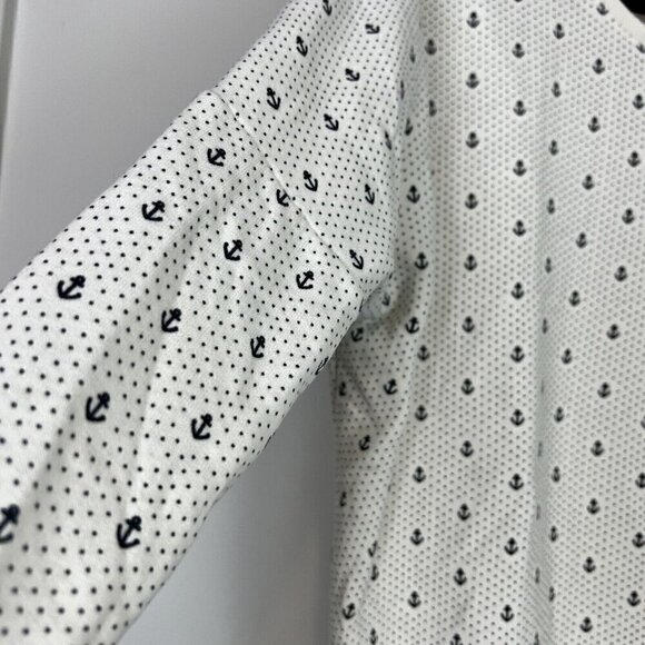 Naketano Sweatshirt Womens M Anchor Print Cream Black Pullover Shirt - Picture 6 of 9